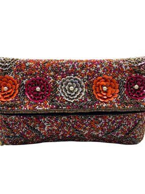 MMS Colorful Beaded Crossbody Bag